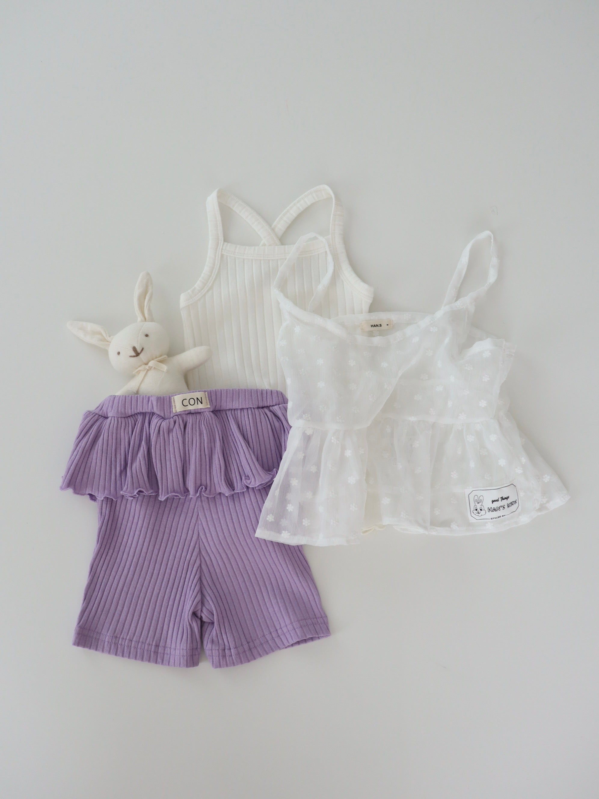 【即納】Frill Rib Leggings