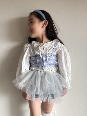 【即納】Berry Blue Check Cami