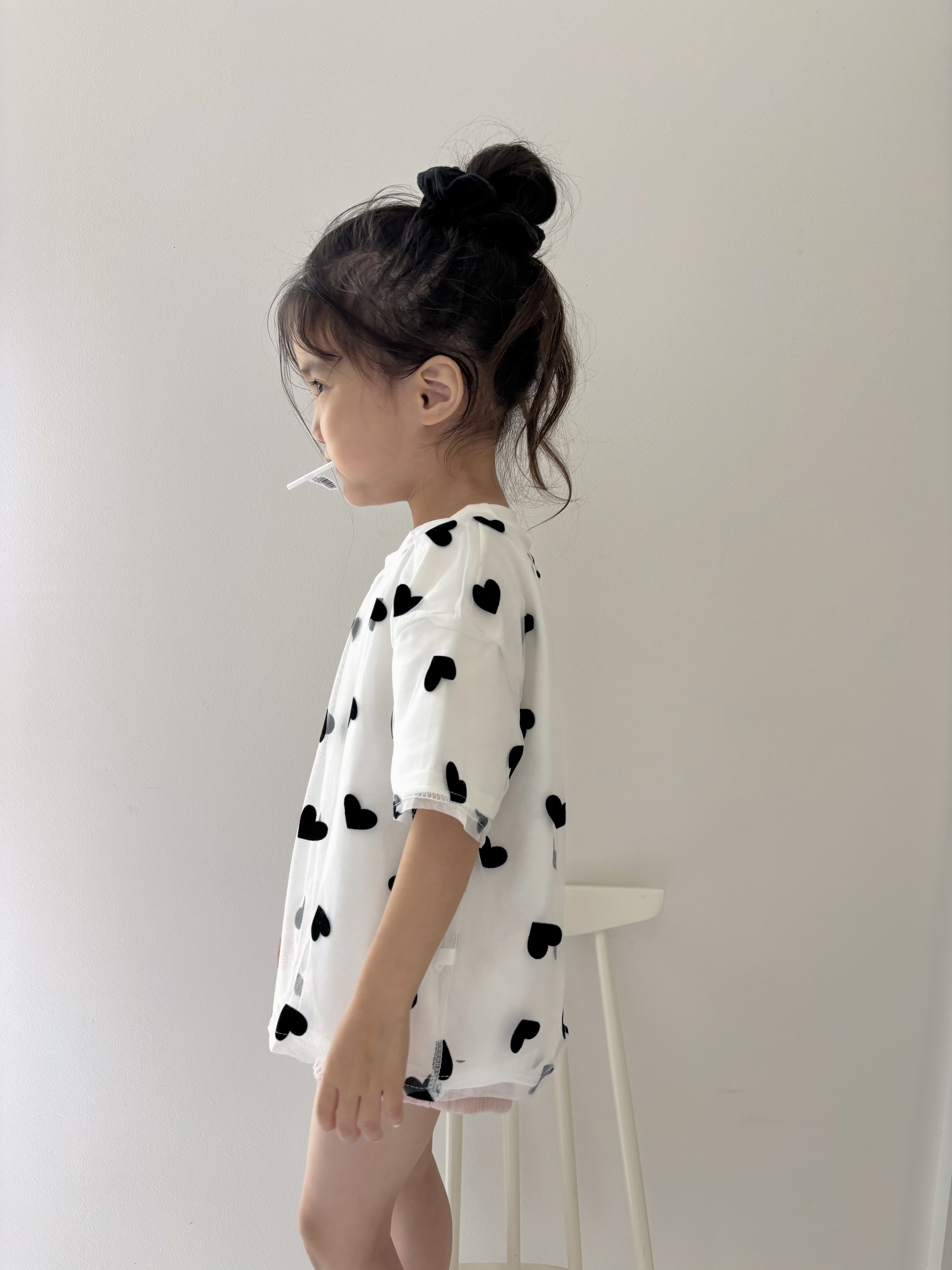 【予約】Heart tulle tee