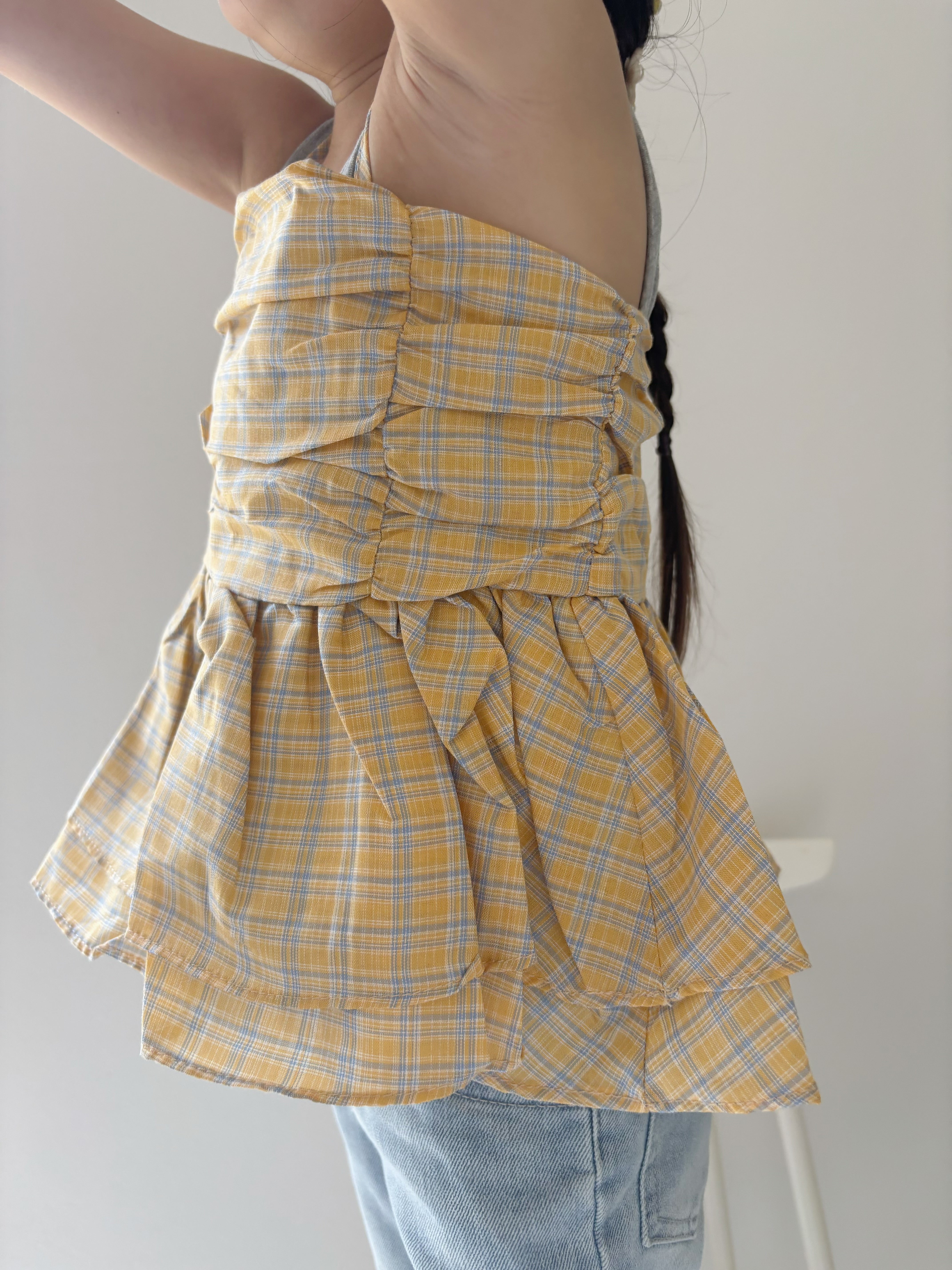 【即納】Lovely Check Bustier Cami