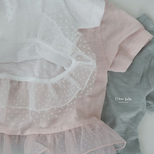 【即納】double frill charm tee