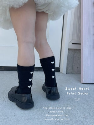 【即納】Sweet Heart Point Socks