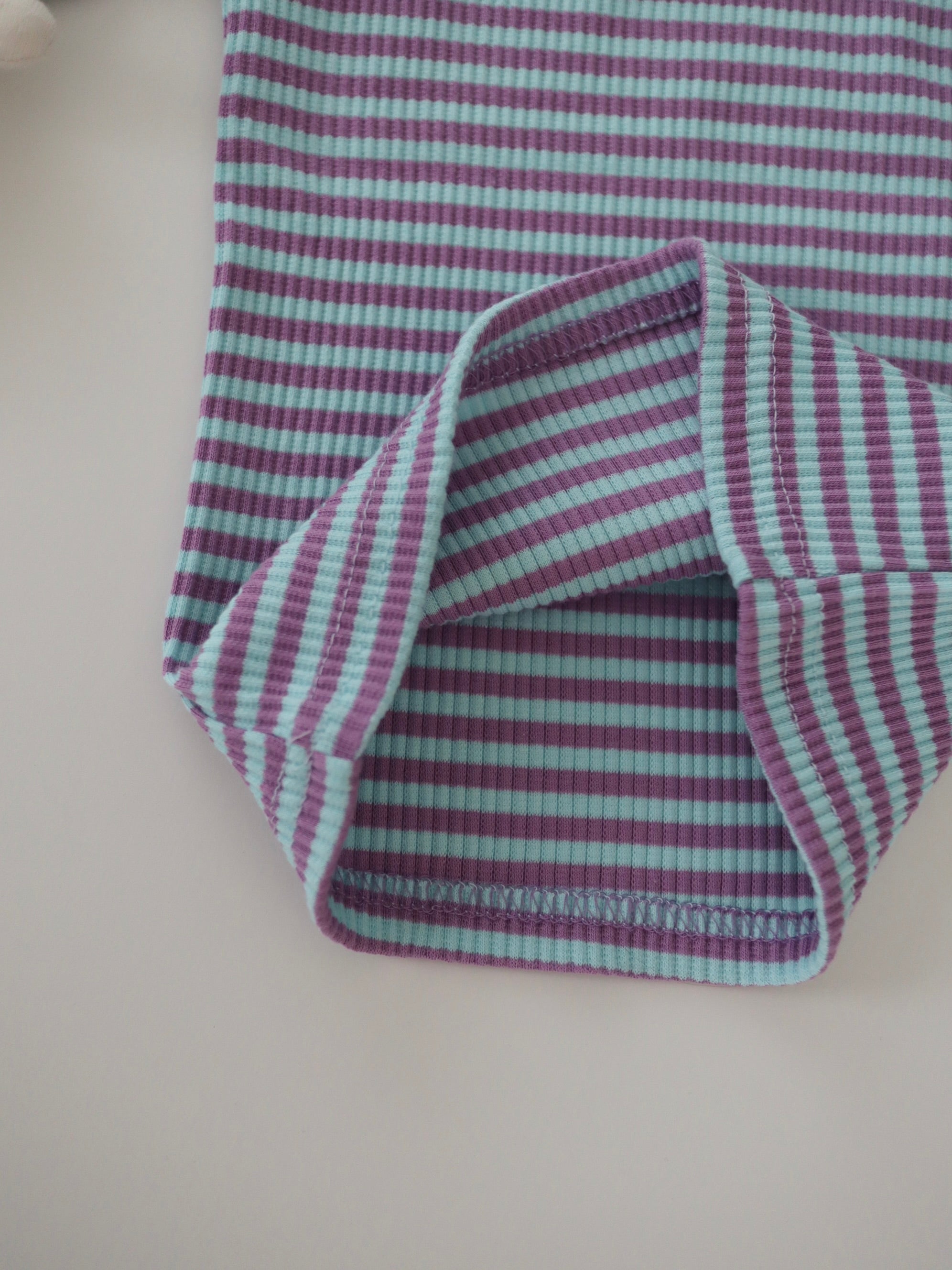 【即納】Colorful Rib border Tee