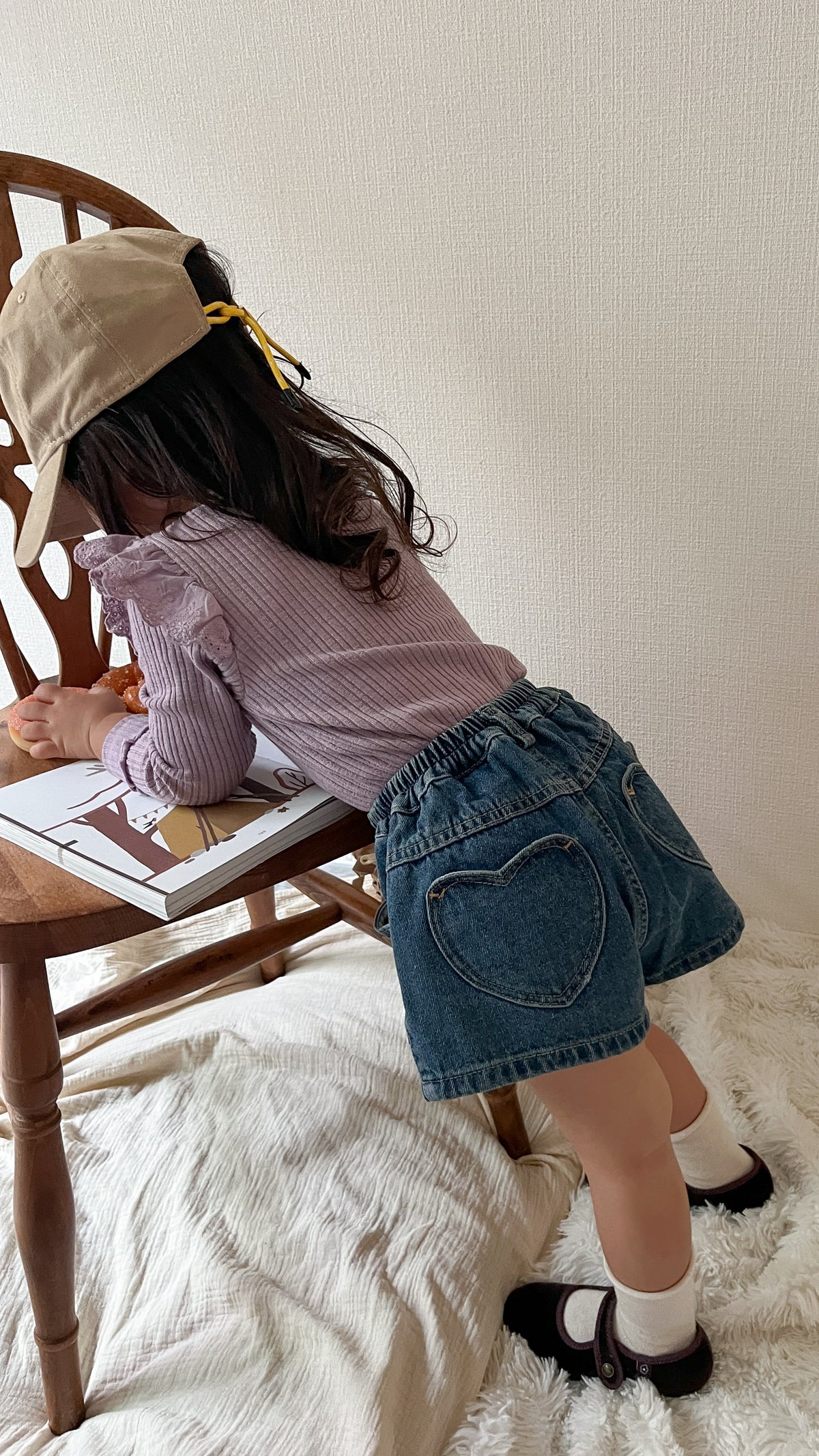 【即納】Petal Frill Rib Tops