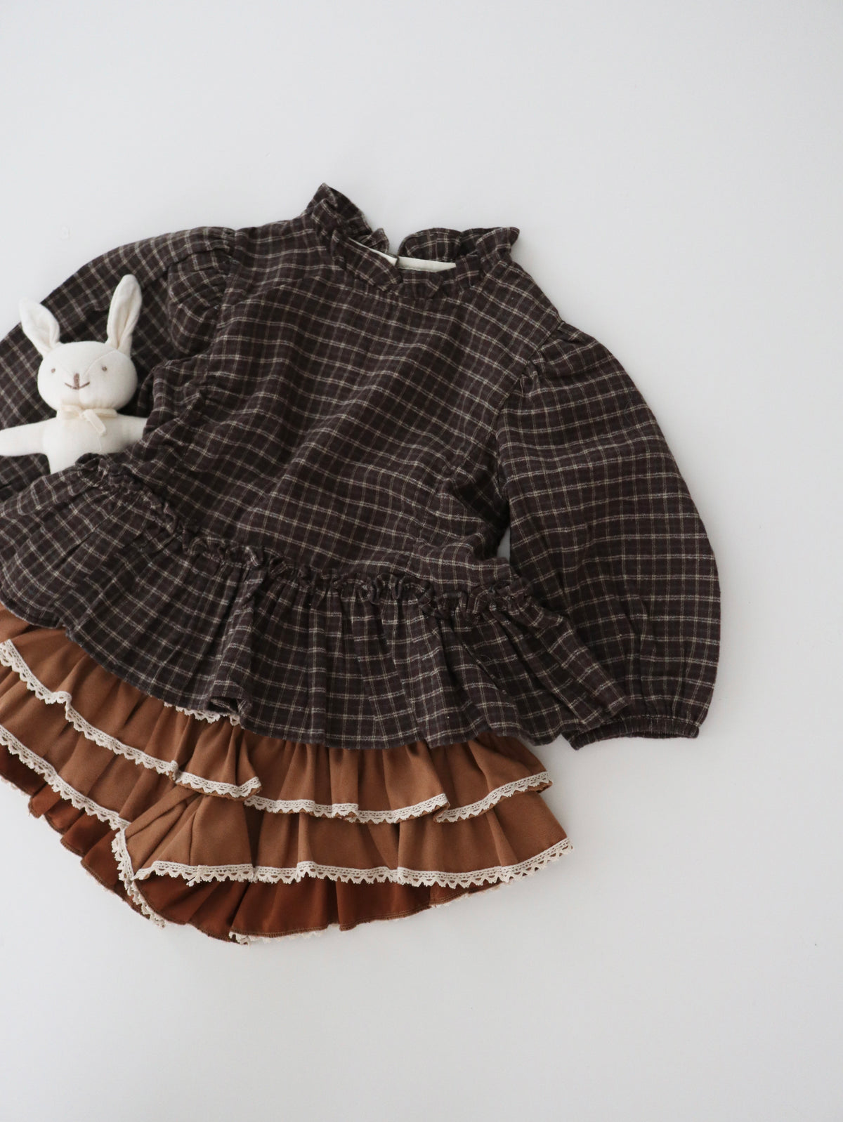 【即納】Brownie Check Blouse