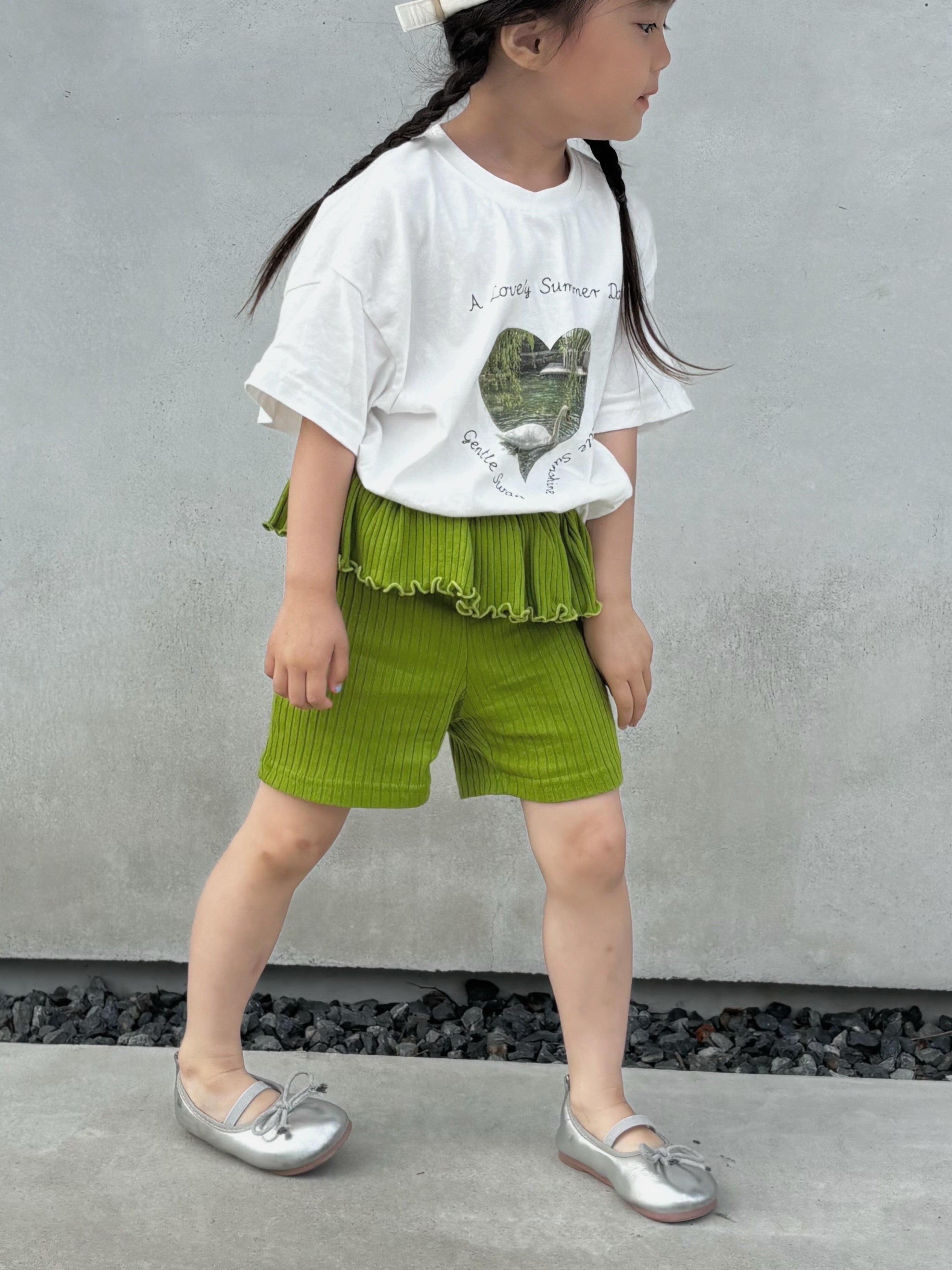 【即納】Frill Rib Leggings