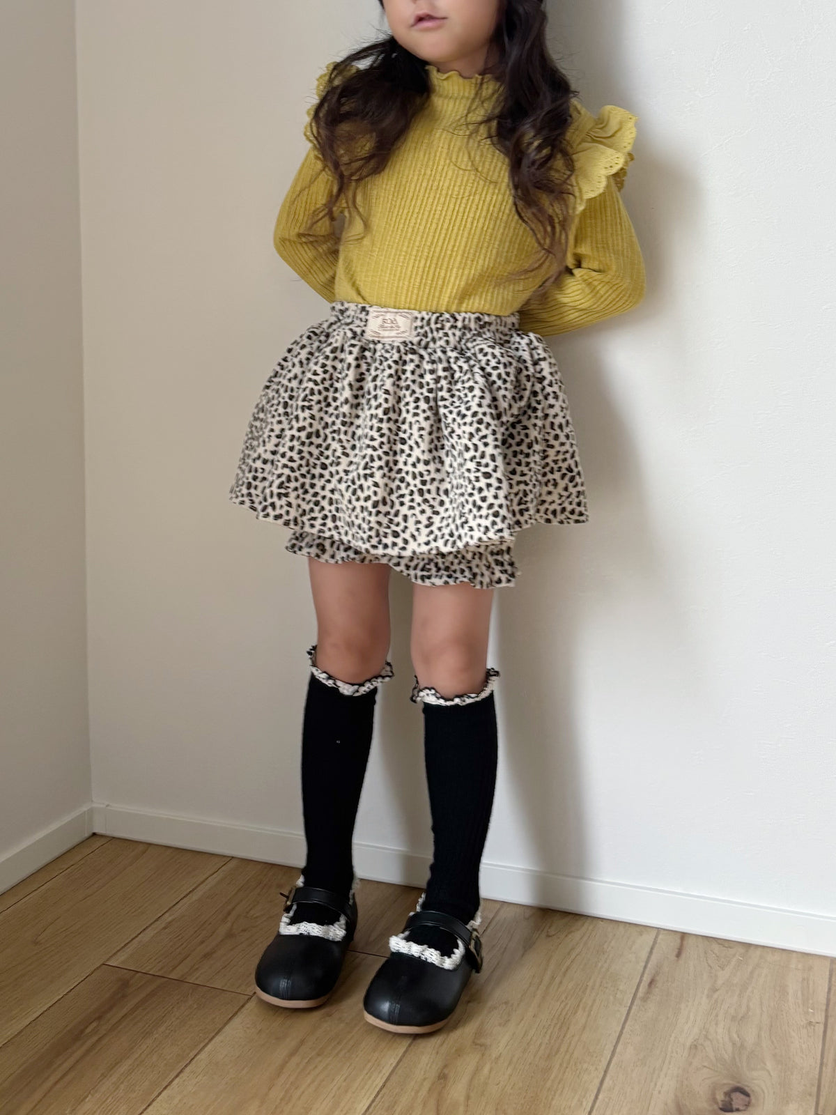 【即納】Petal Frill Rib Tops