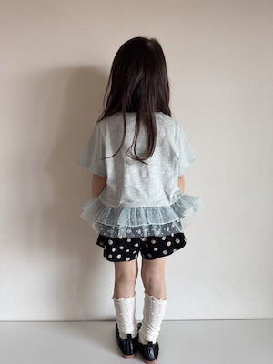 【即納】double frill charm tee