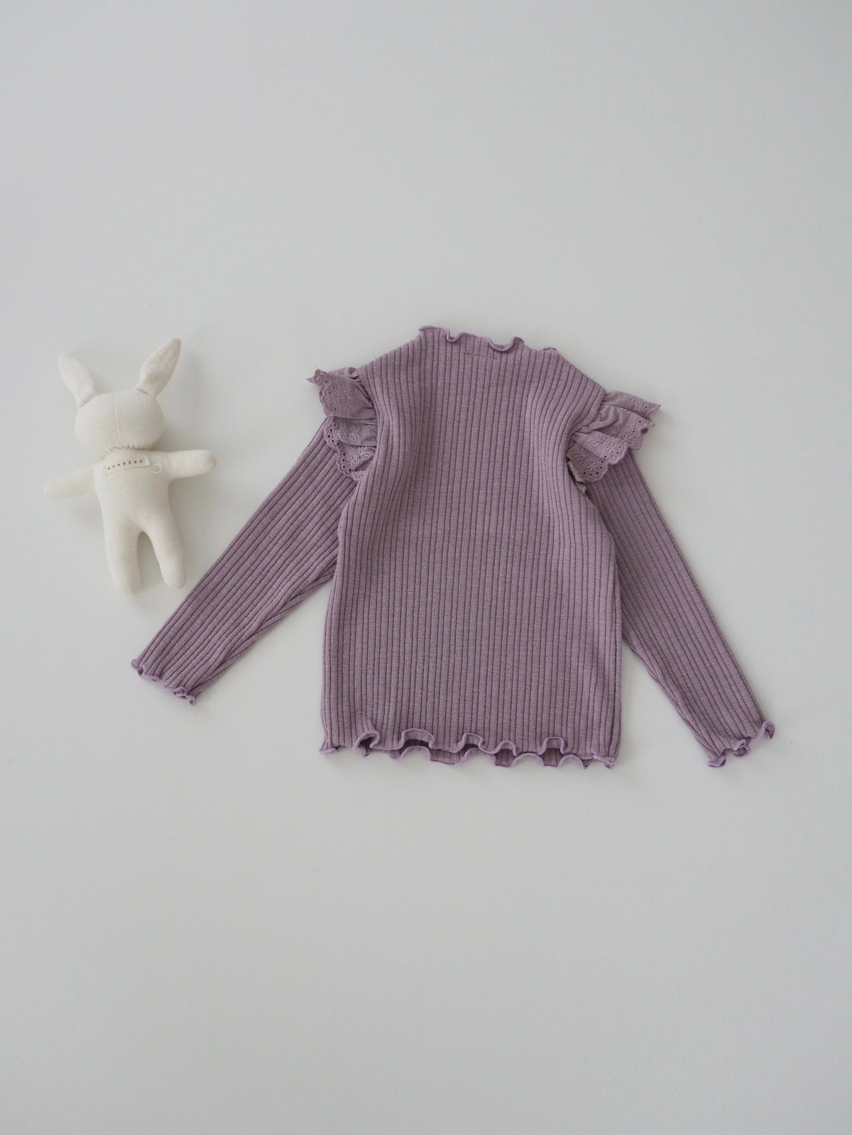 【即納】Petal Frill Rib Tops