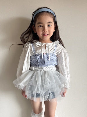 【即納】Berry Blue Check Cami