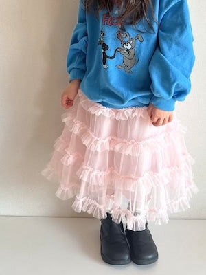 【即納】Pink Tiered Tulle Dress
