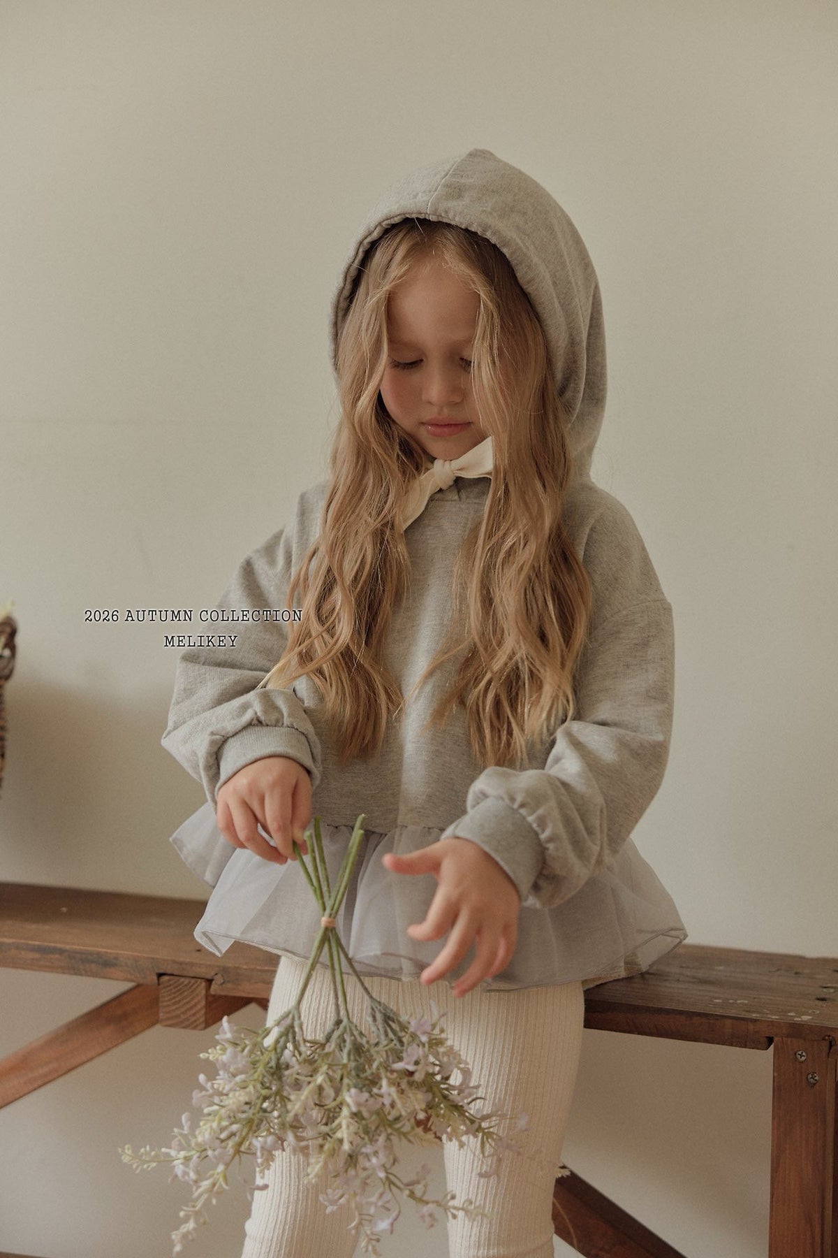 【即納】Ribbon Tulle Hoodie
