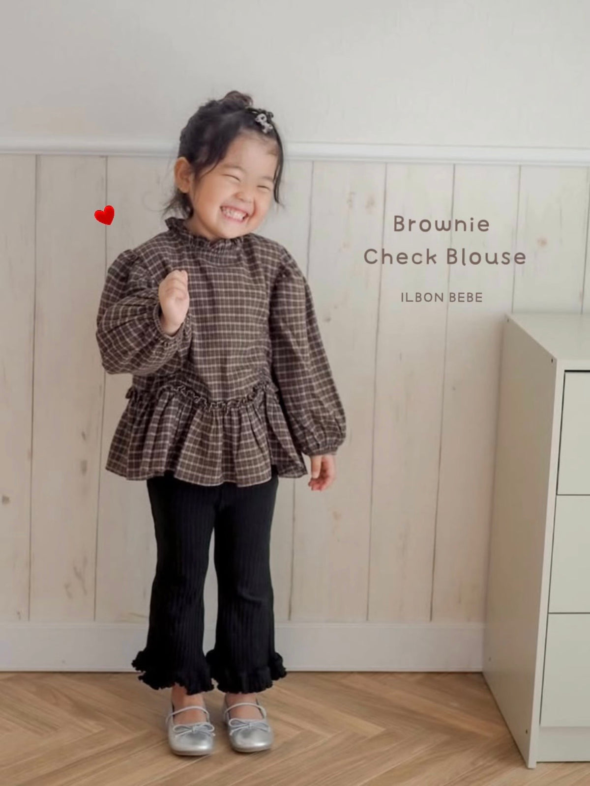 【即納】Brownie Check Blouse