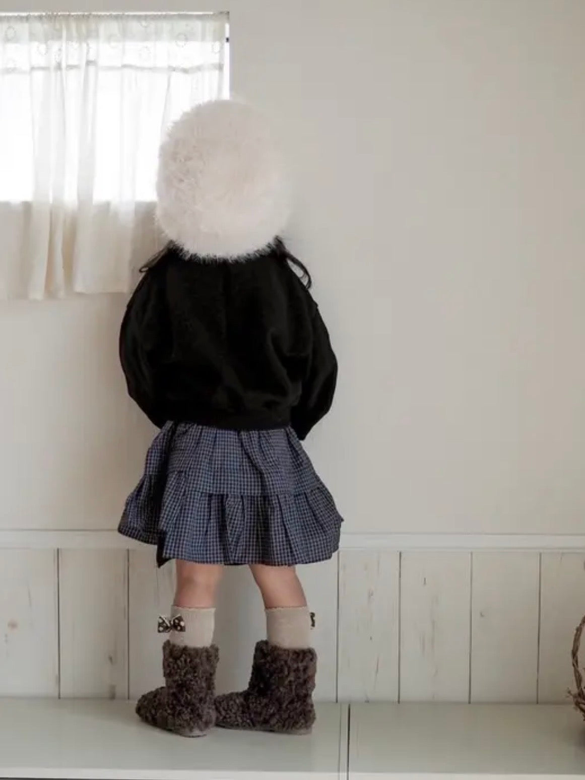 【即納】Clara Check Midi Skirt