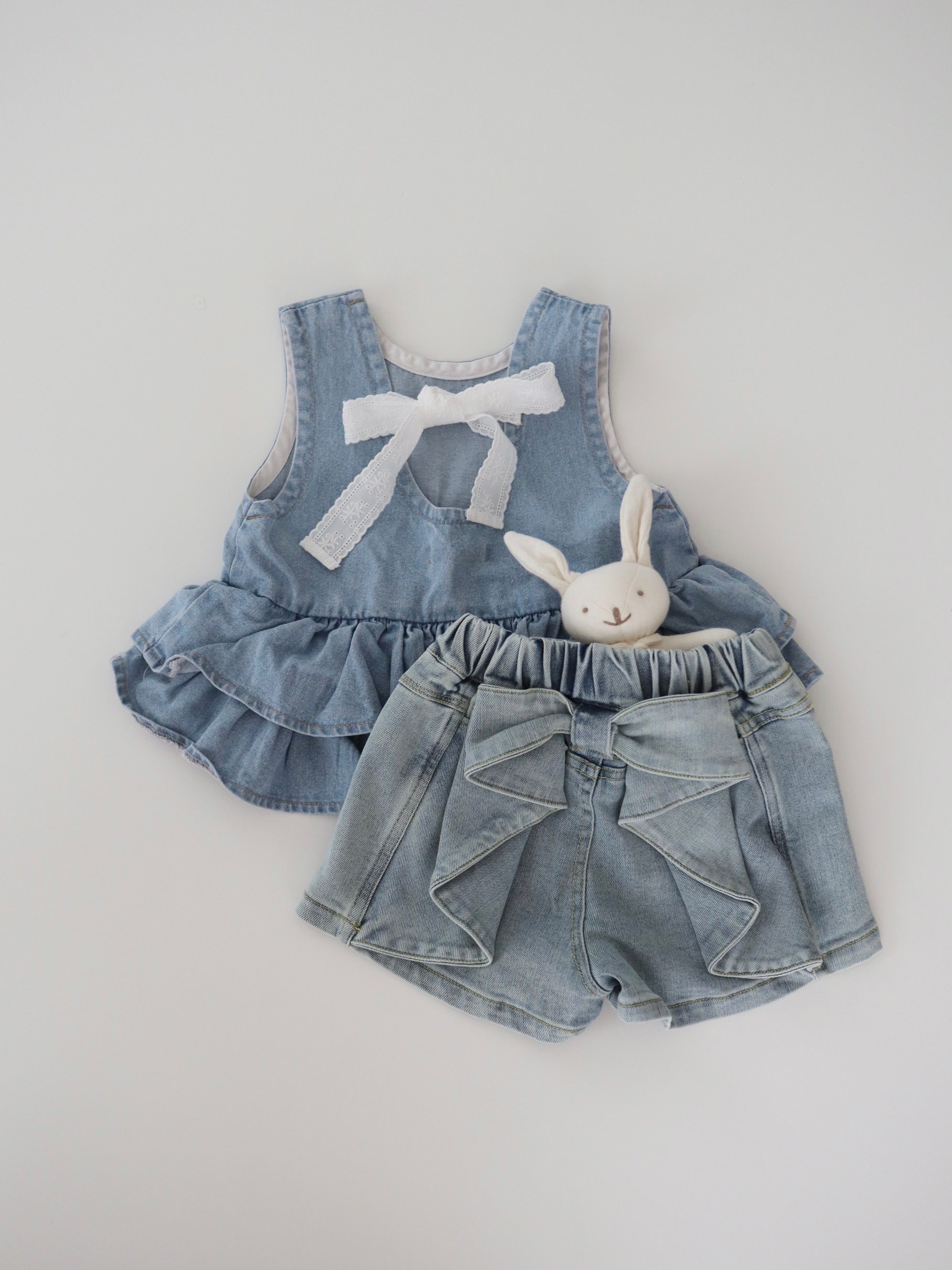 【即納】 Back Ribbon Peplum