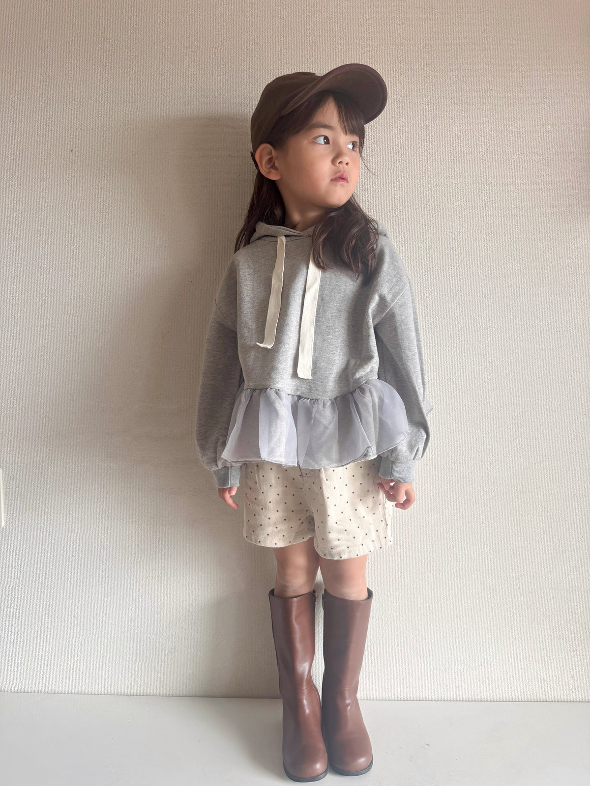 【即納】Ribbon Tulle Hoodie