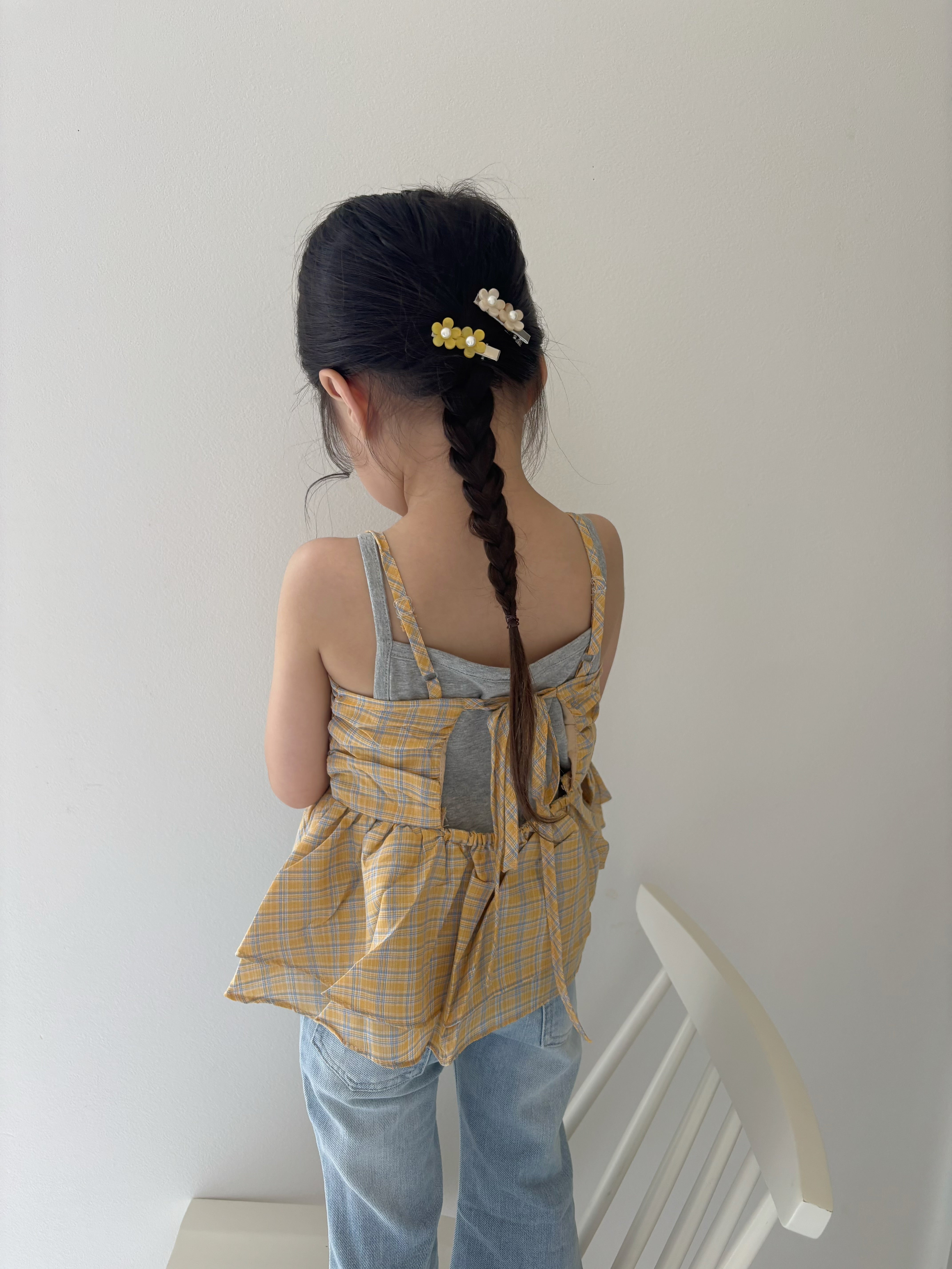 【即納】Lovely Check Bustier Cami