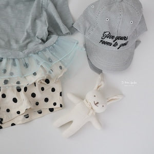 【即納】double frill charm tee