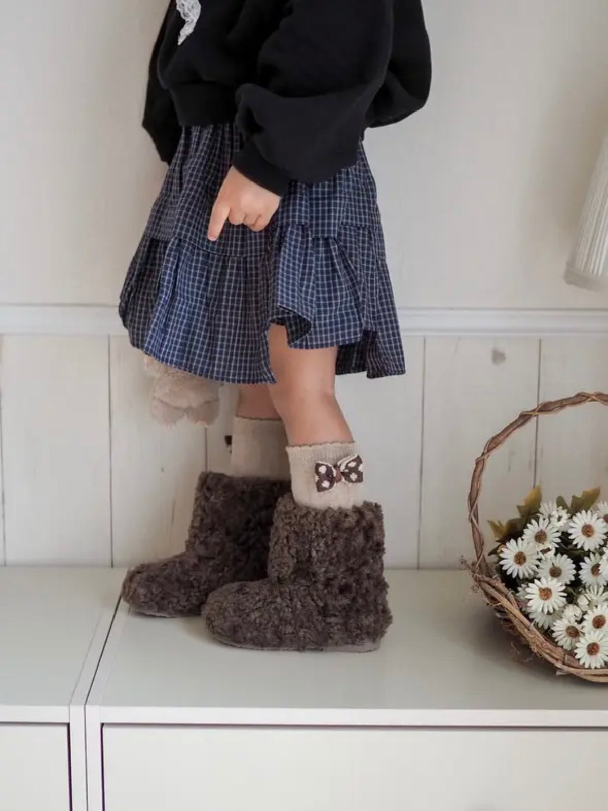 【即納】Clara Check Midi Skirt