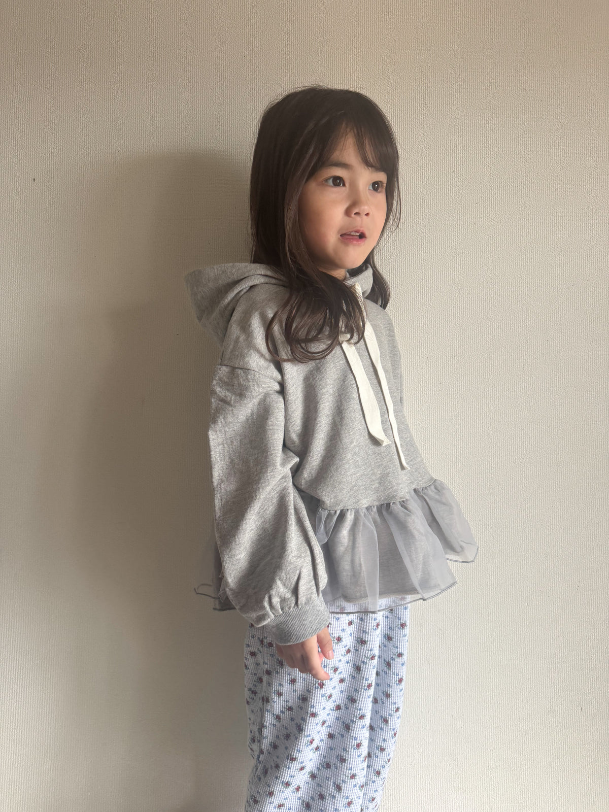【即納】Ribbon Tulle Hoodie