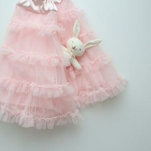 【即納】Pink Tiered Tulle Dress