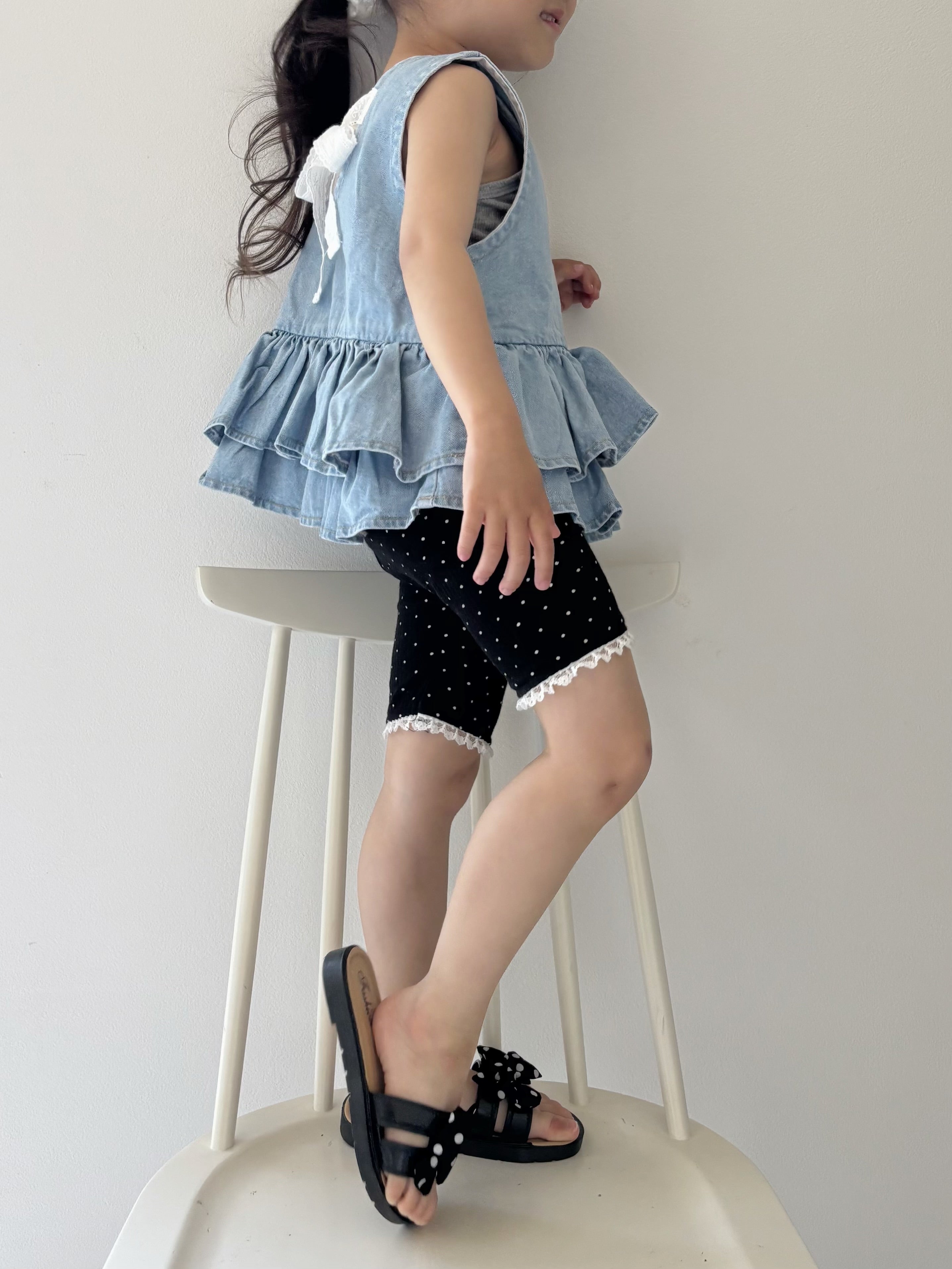 【即納】 Back Ribbon Peplum