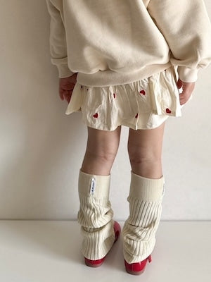 【即納】 heart embroidery skirt