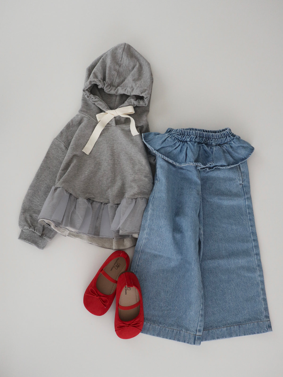 【即納】Ribbon Tulle Hoodie