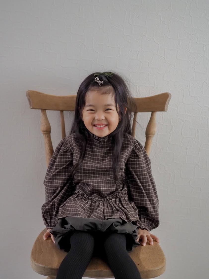 【即納】Brownie Check Blouse
