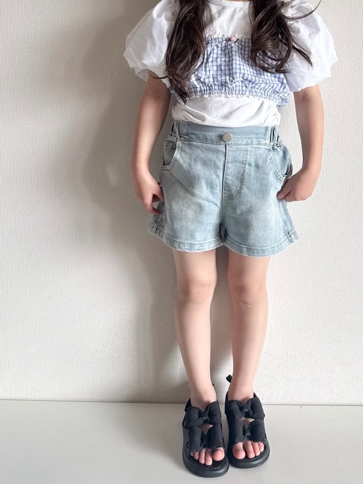 【即納】Ribbon Charm Denim