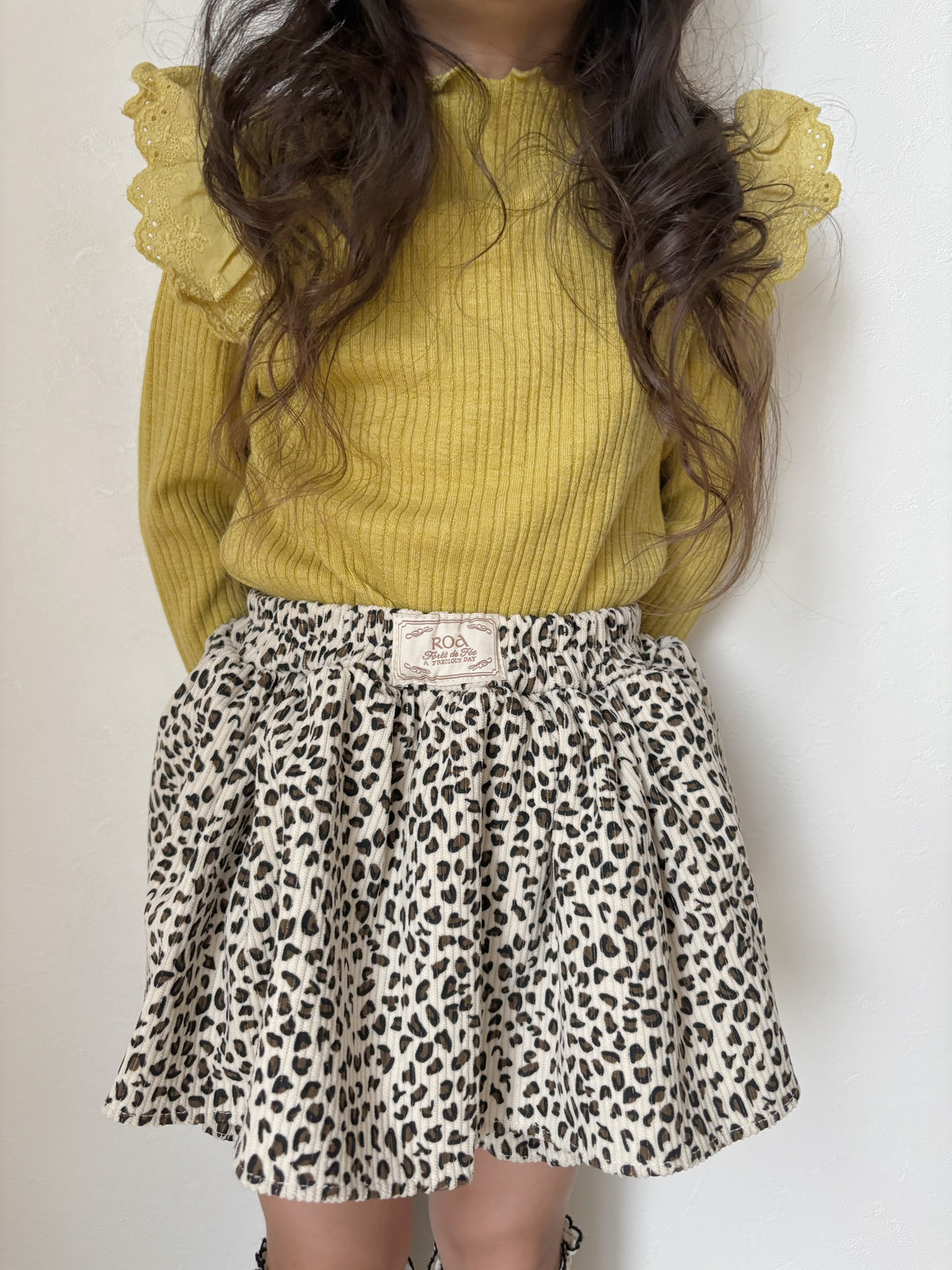 【即納】Petal Frill Rib Tops