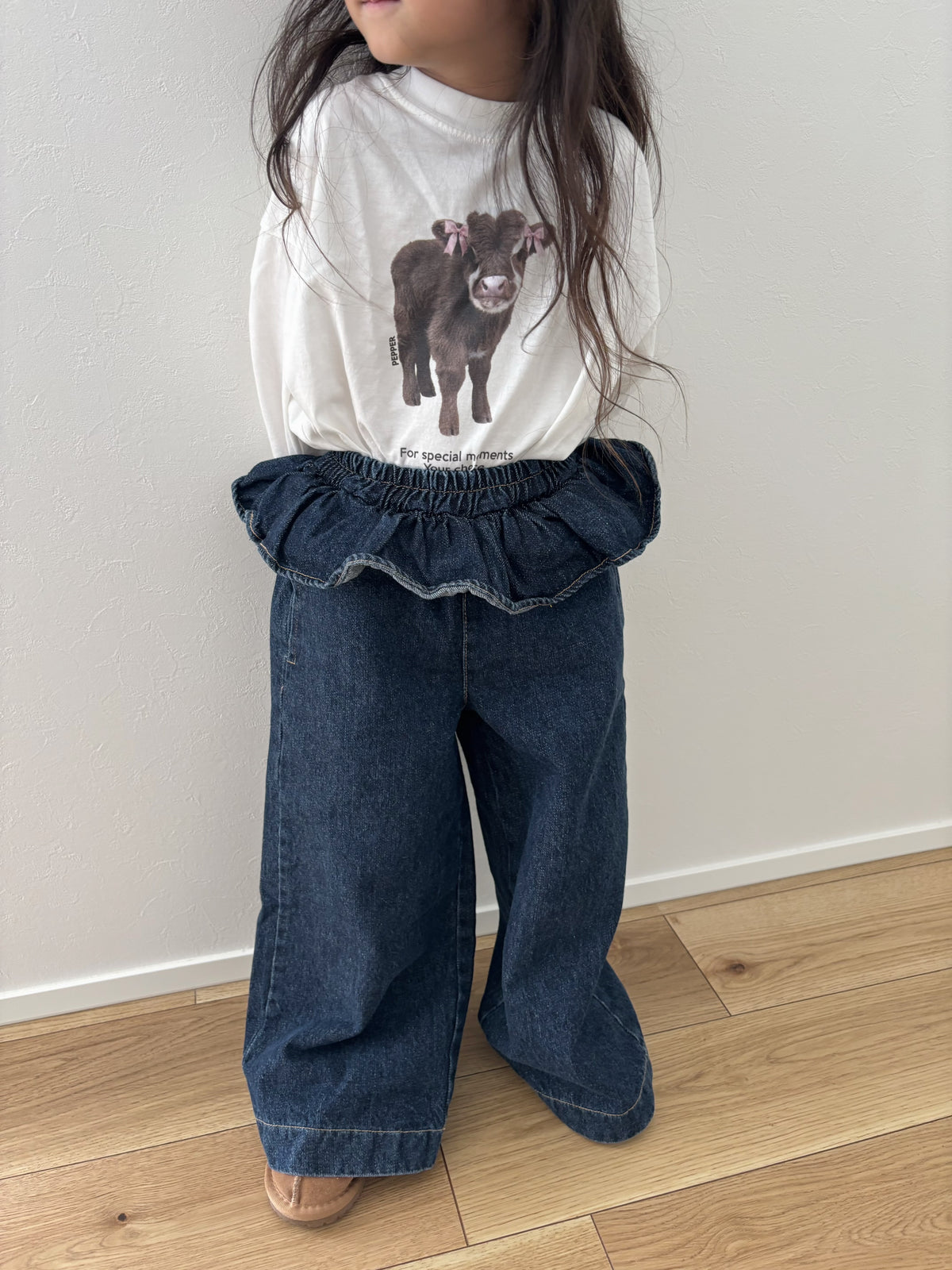 【即納】Frill Waist Denim