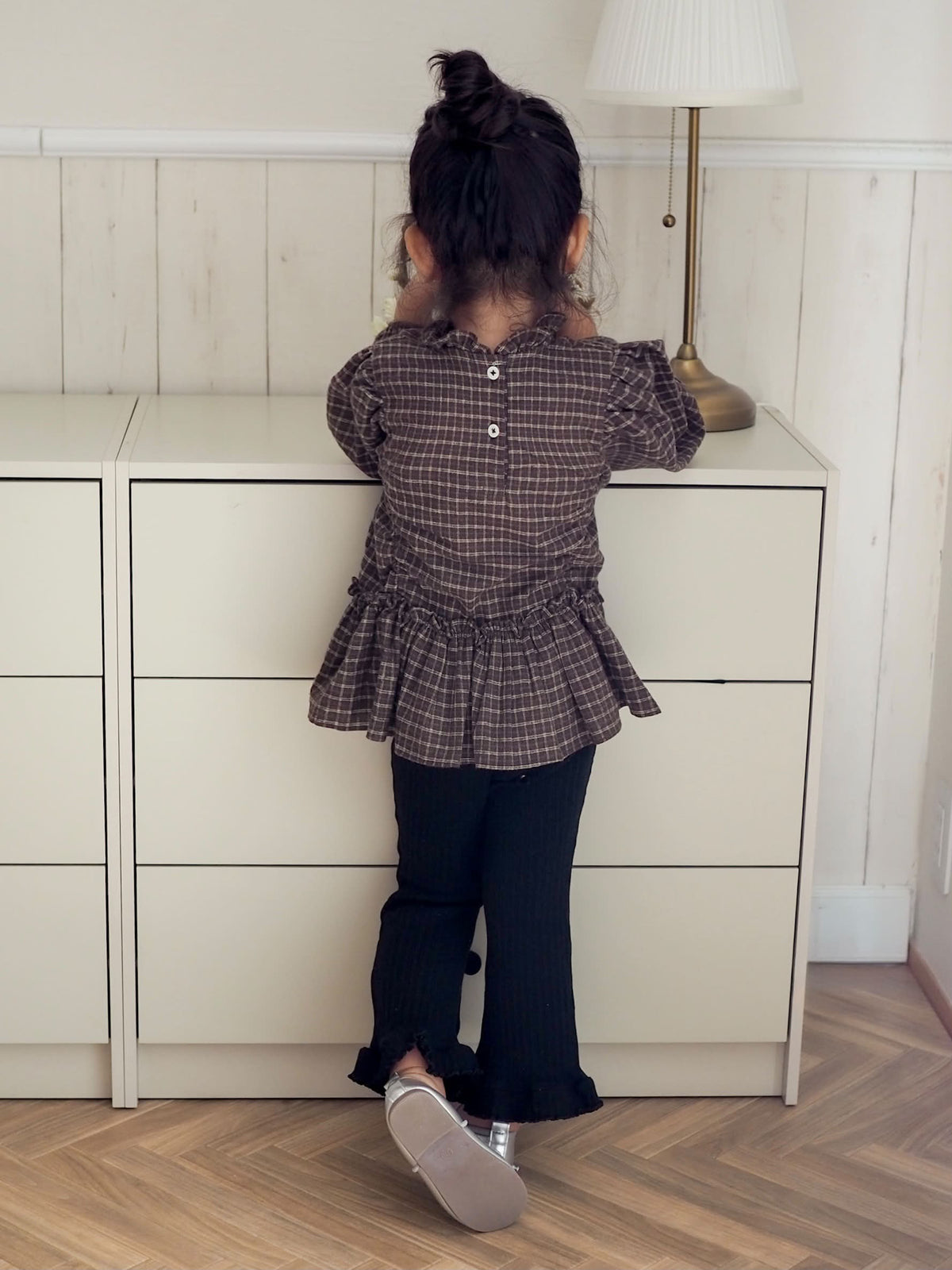 【即納】Brownie Check Blouse
