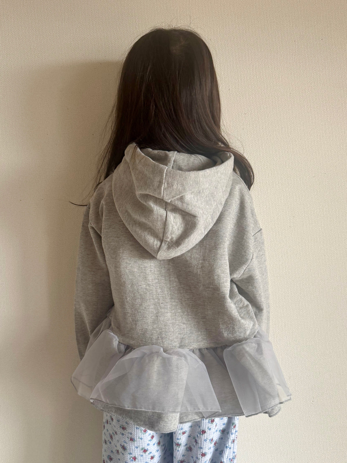 【即納】Ribbon Tulle Hoodie