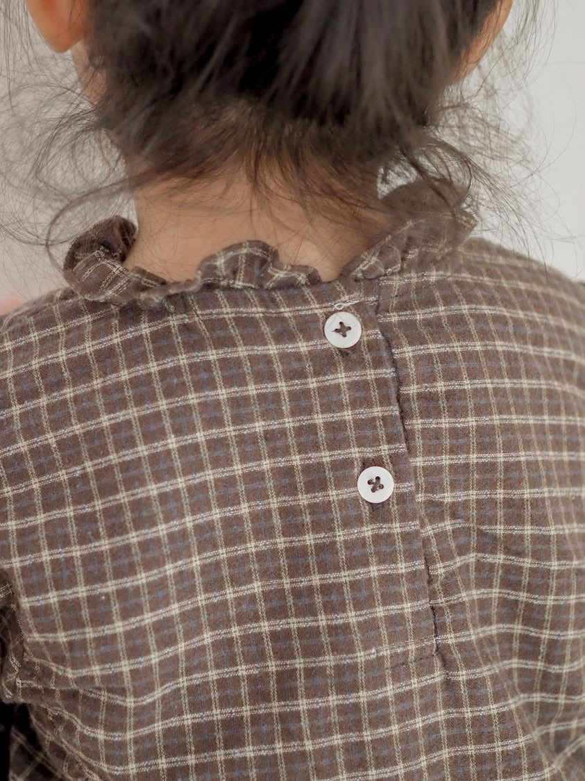 【即納】Brownie Check Blouse