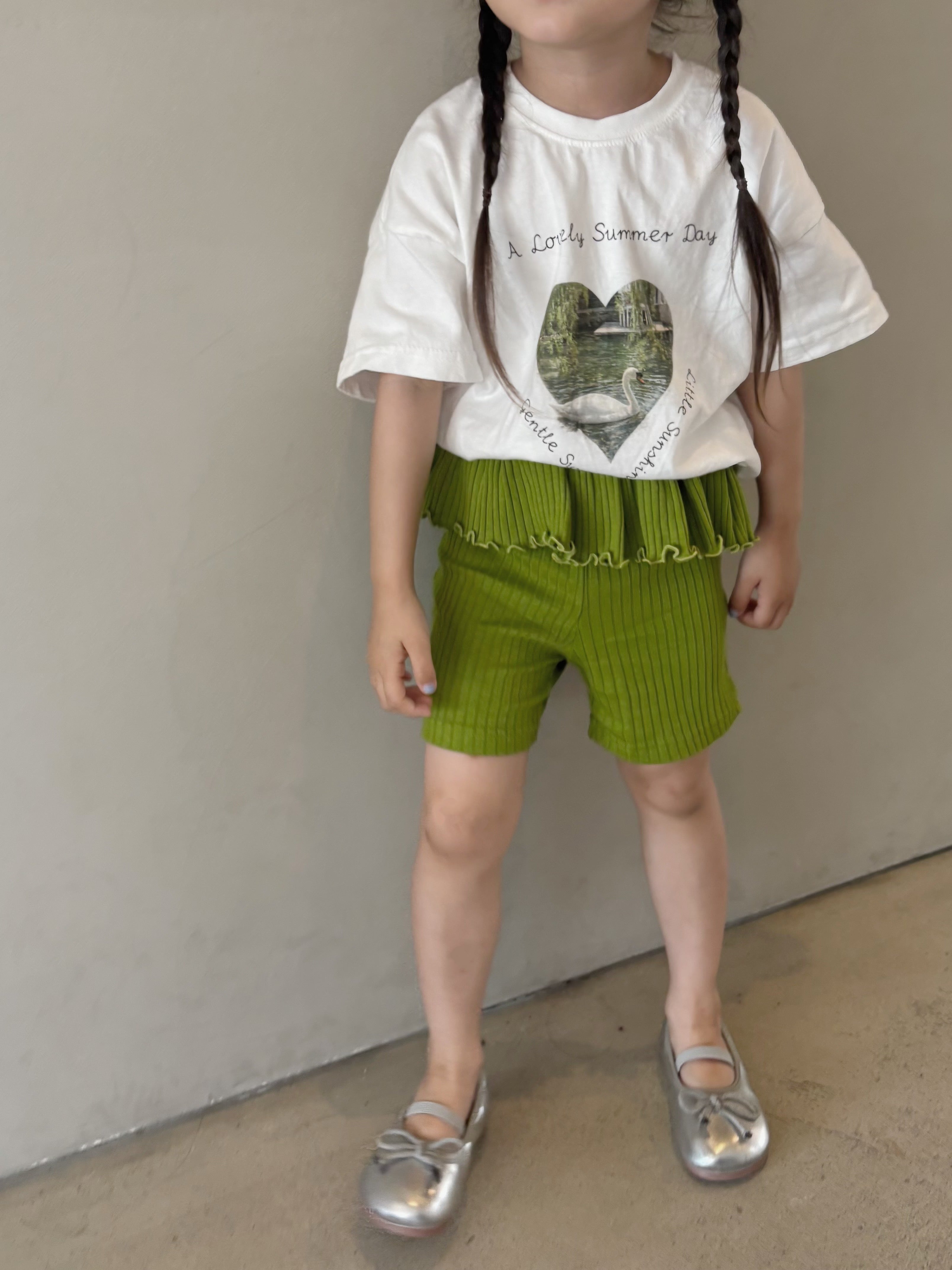 【即納】Frill Rib Leggings