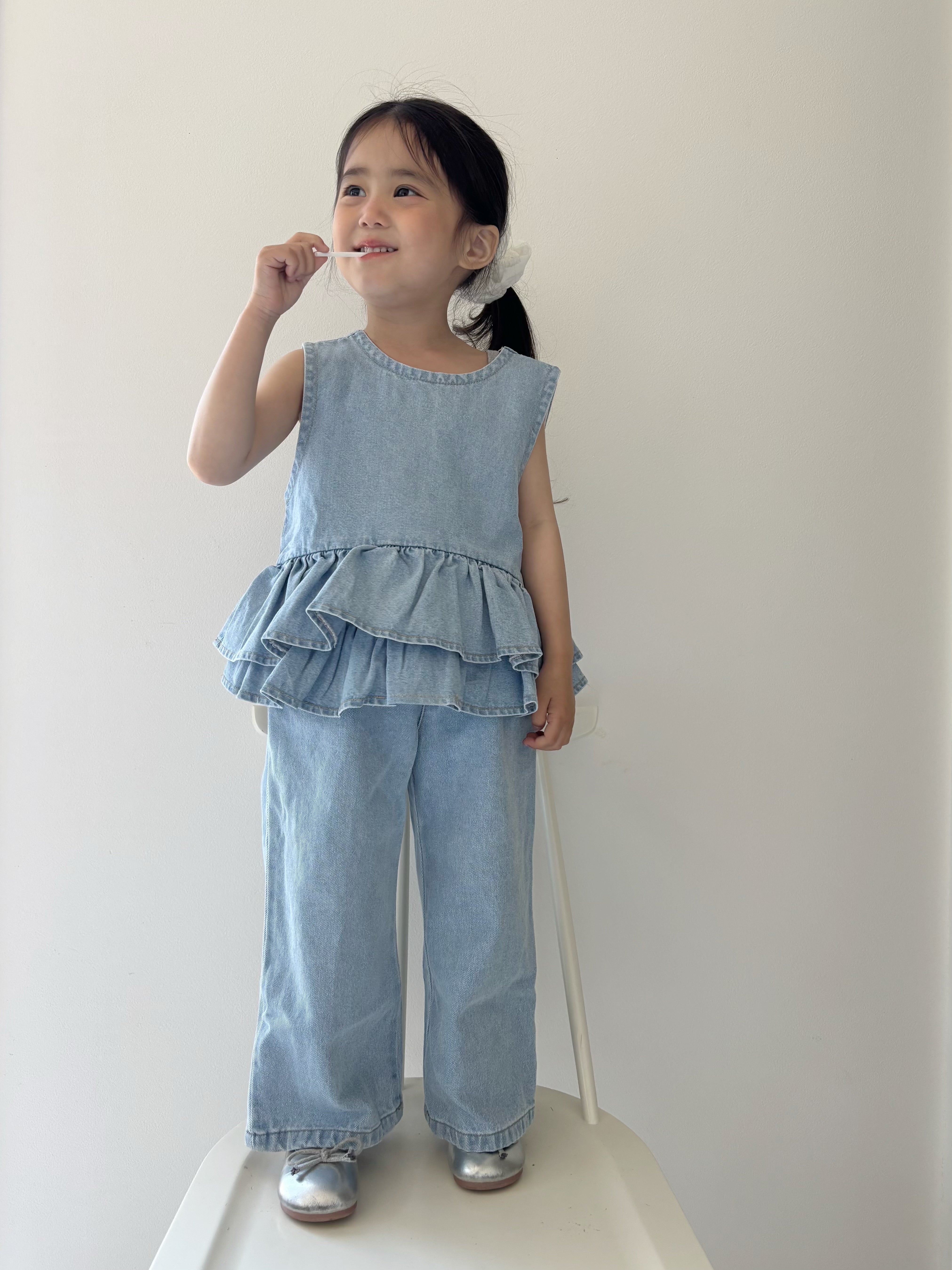 【即納】 Back Ribbon Peplum