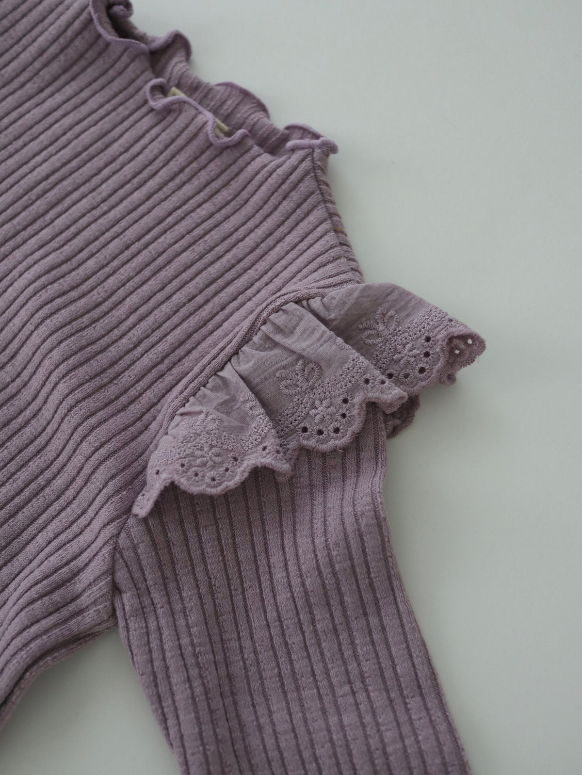 【即納】Petal Frill Rib Tops