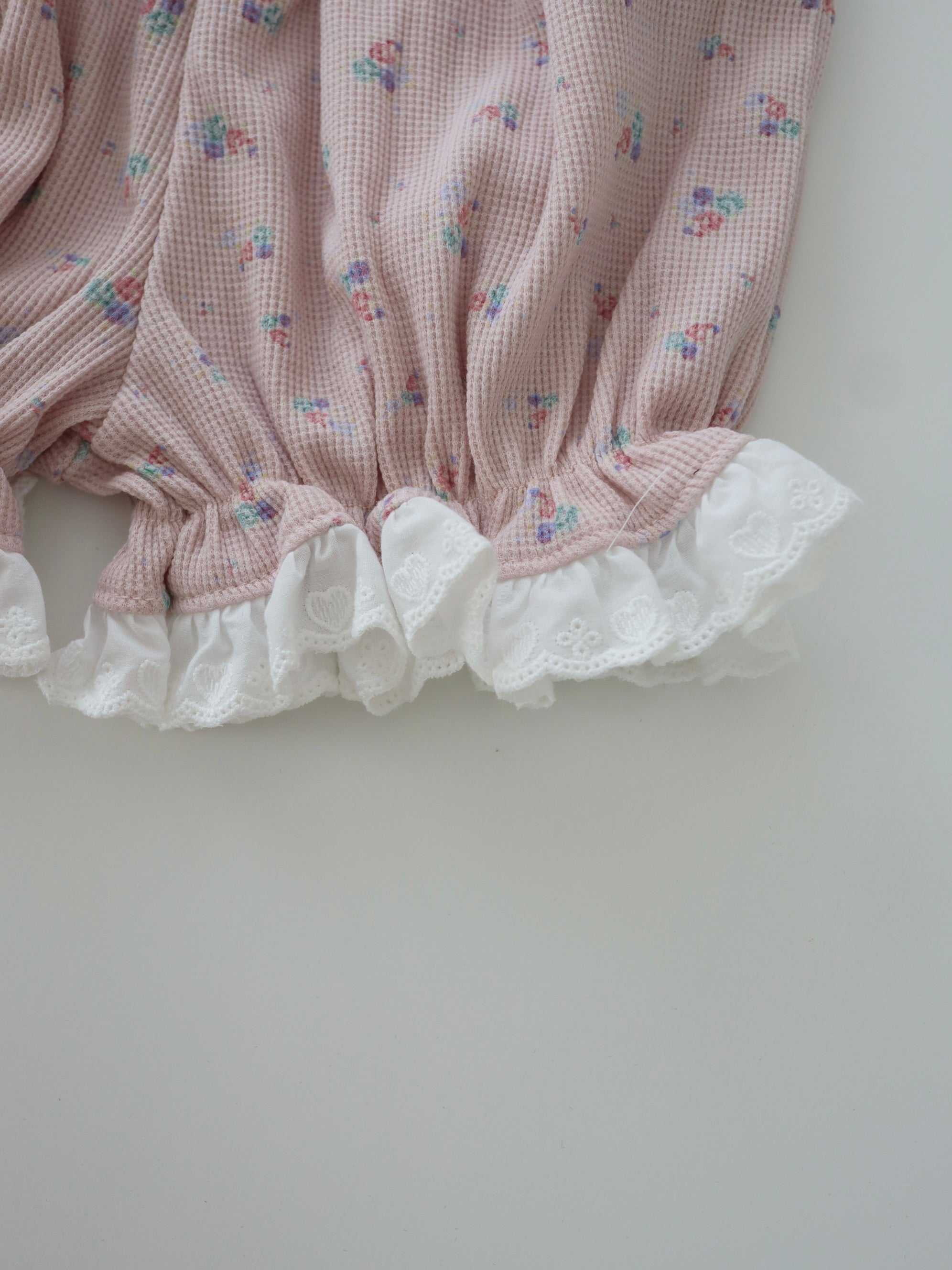 【即納】Waffle flower pants