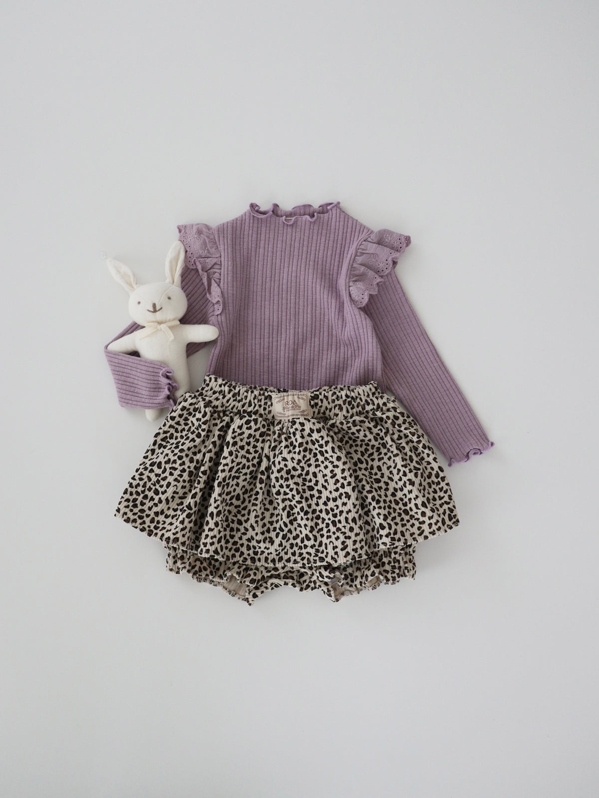 【即納】Petal Frill Rib Tops