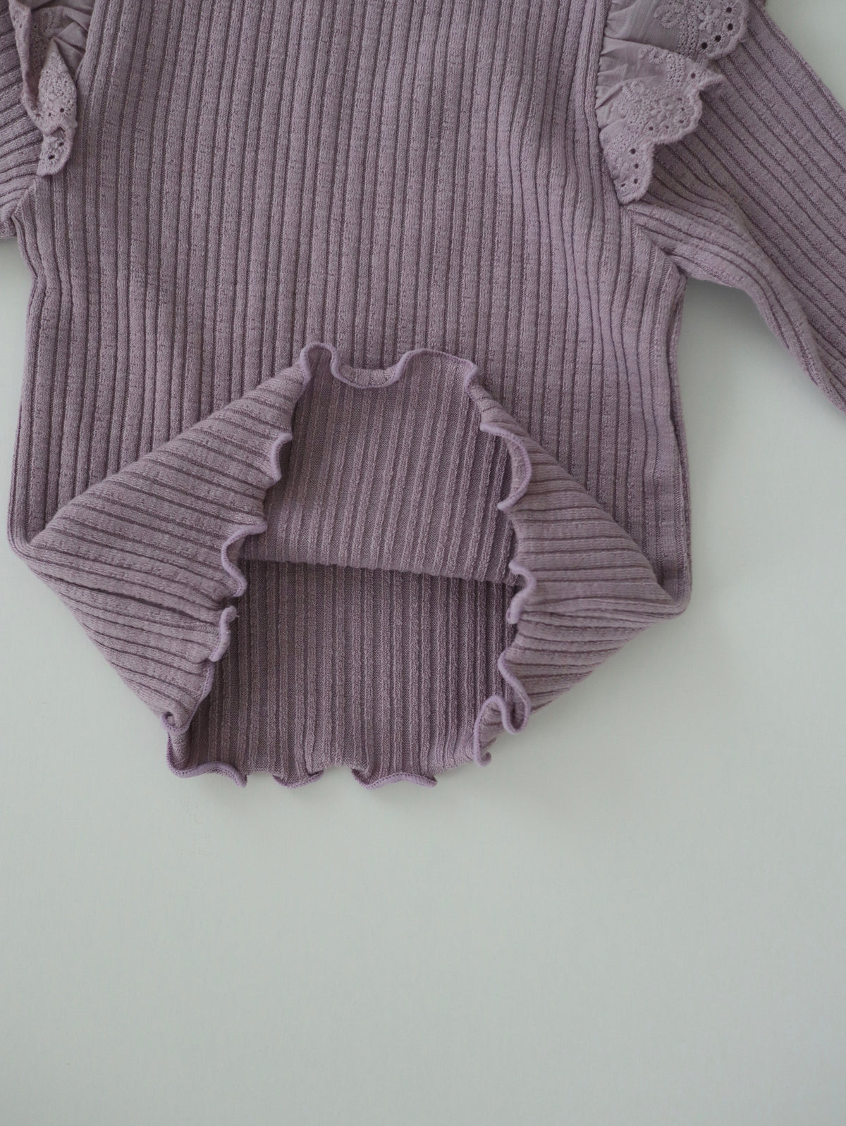 【即納】Petal Frill Rib Tops