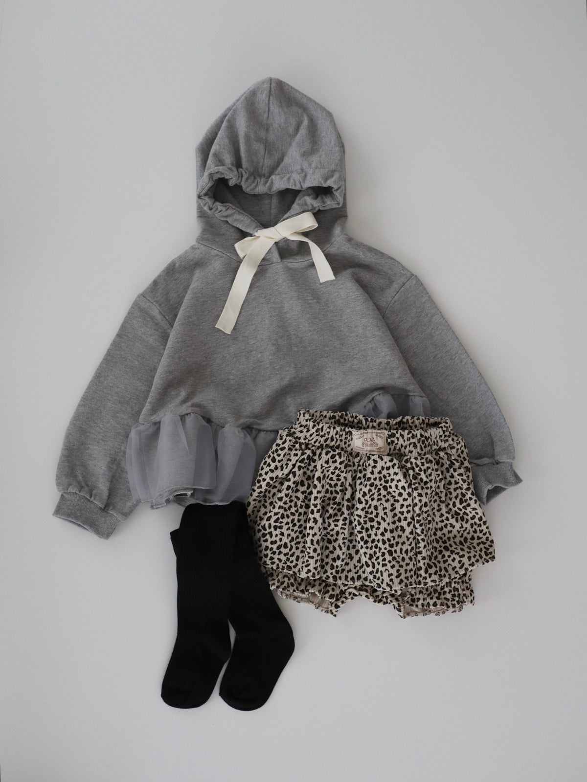 【即納】Ribbon Tulle Hoodie