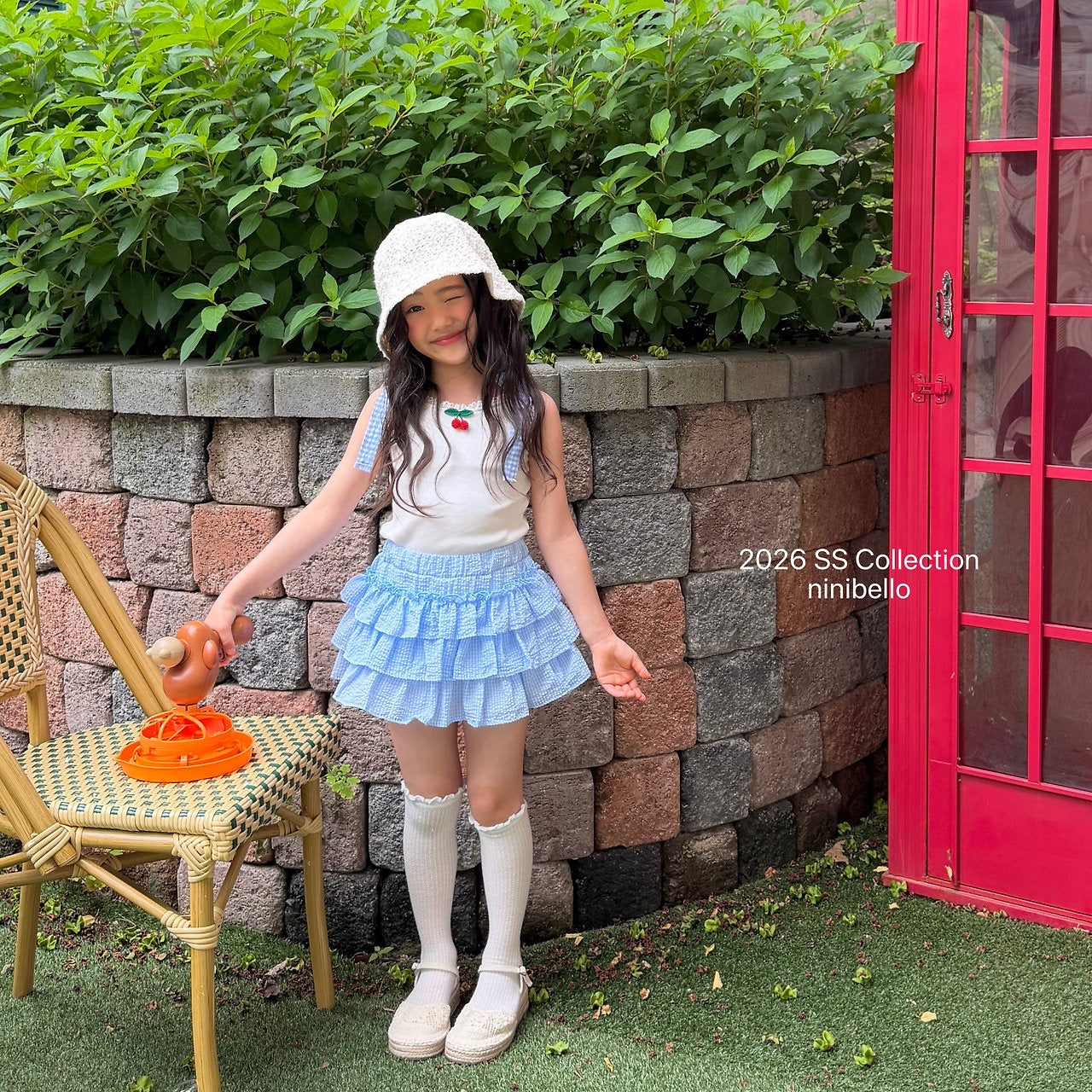 【予約】Gingham Kankan Skirt