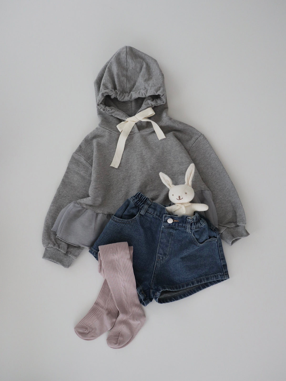 【即納】Ribbon Tulle Hoodie