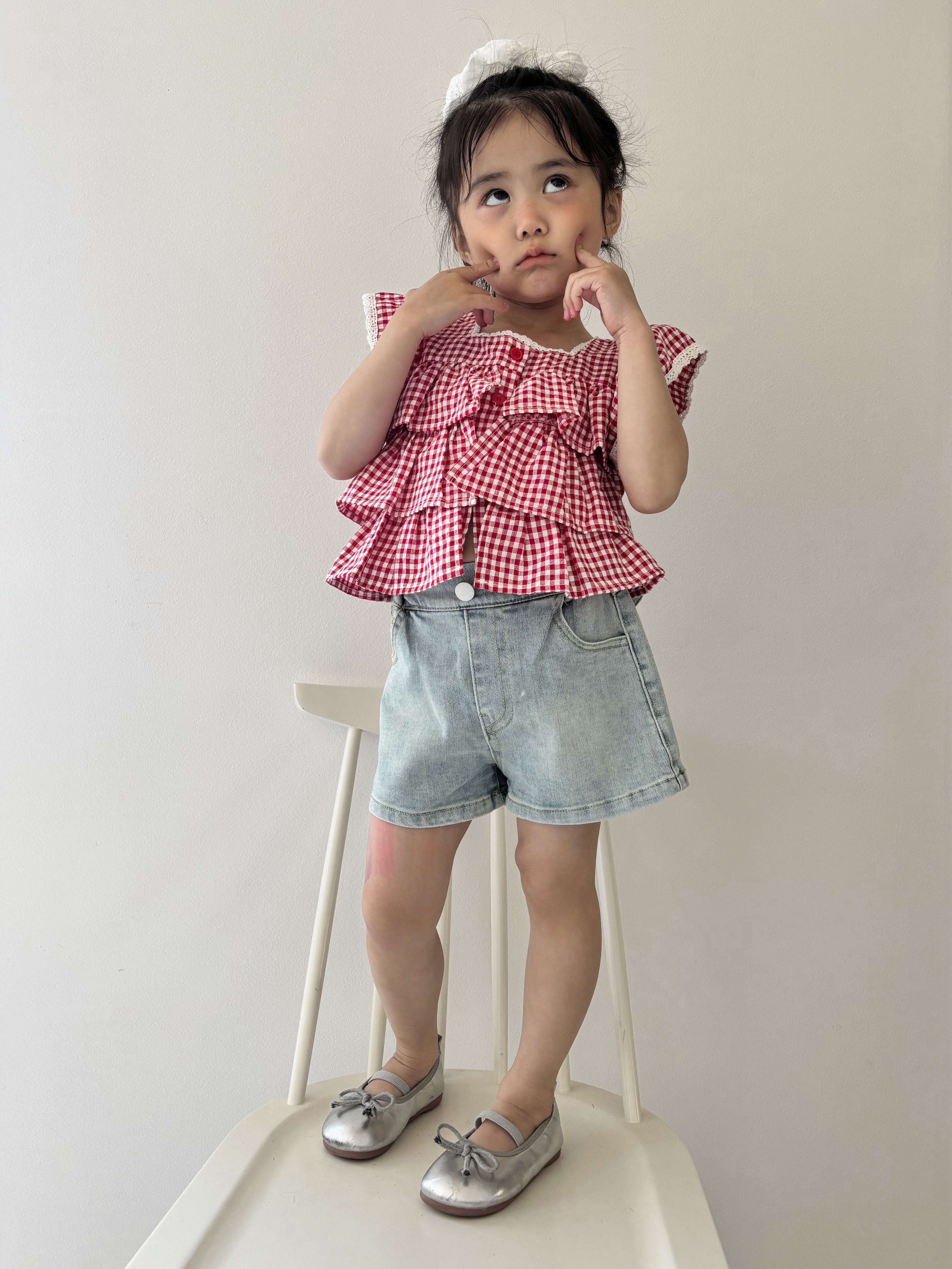 【即納】Ribbon Charm Denim