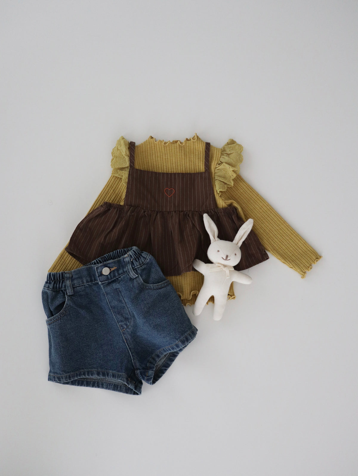 【即納】Petal Frill Rib Tops