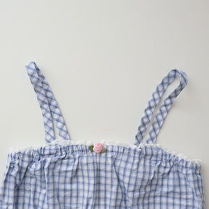 【即納】Berry Blue Check Cami