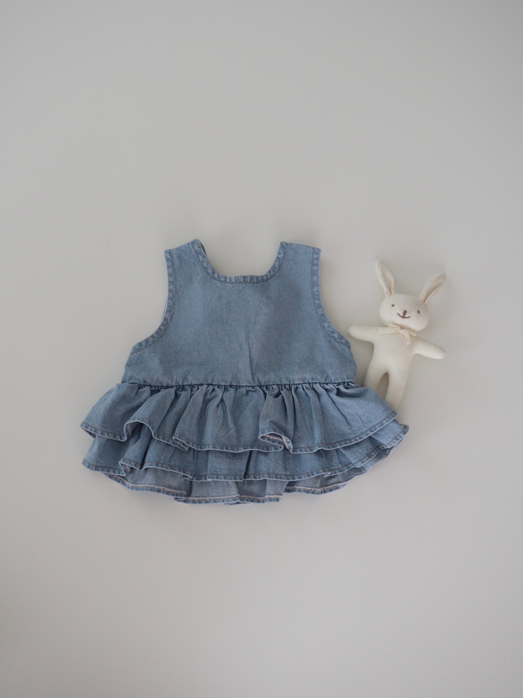 【即納】 Back Ribbon Peplum