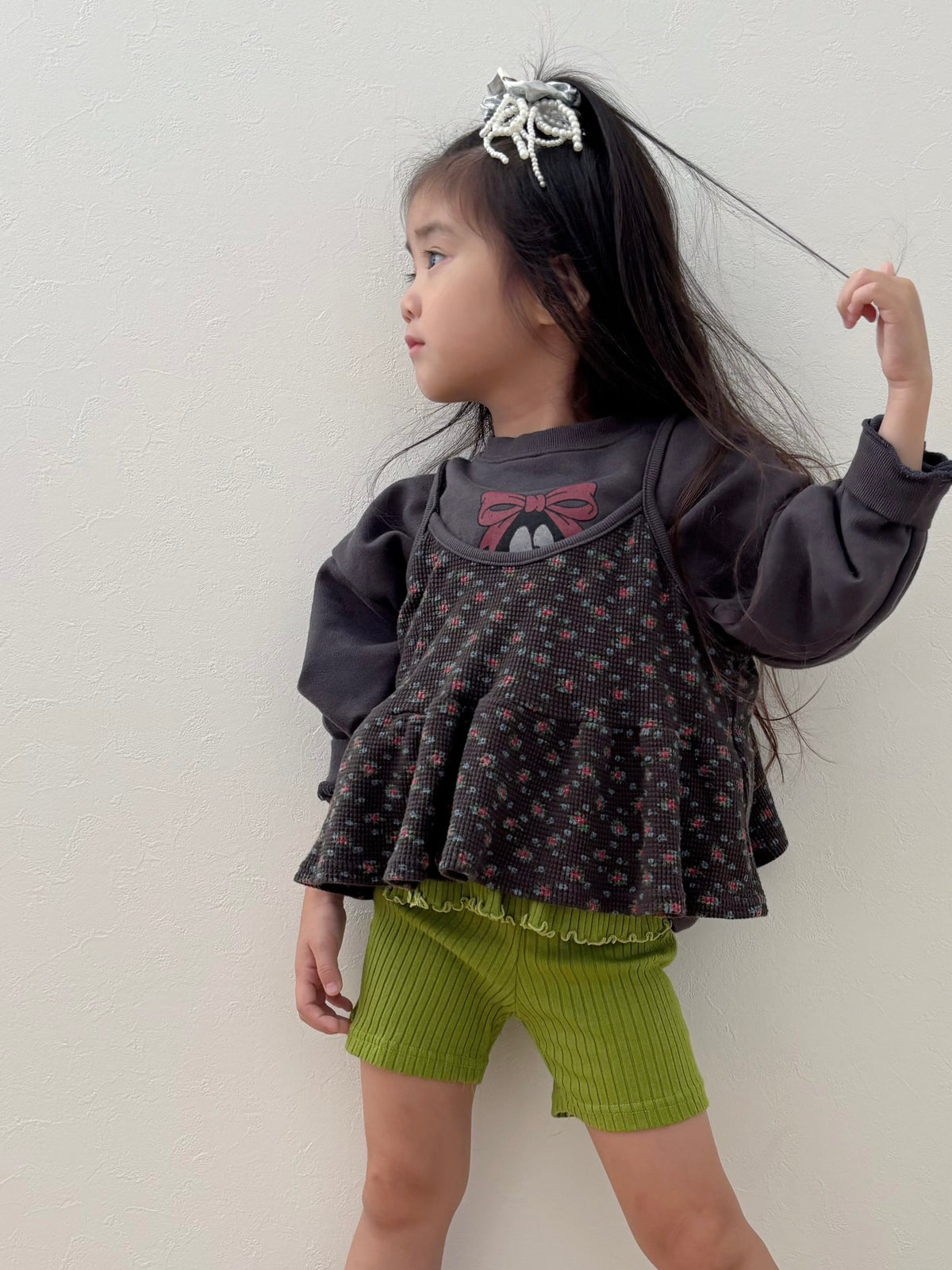 【即納】Charcoal Waffle Bustier