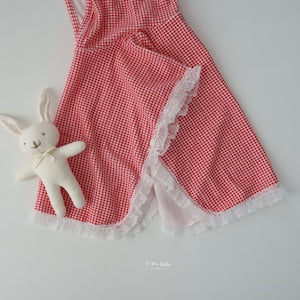 【即納】cherry check cozy wrap